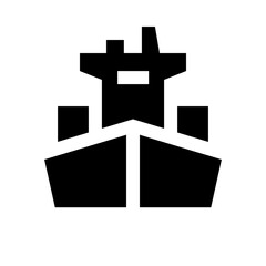 Obraz premium Sea freight solid icon