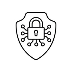 Cybersecurity icon vector stock illustration