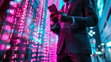 The businessman with smartphone