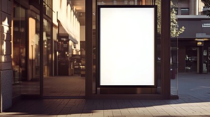 Blank Billboard on a City Street