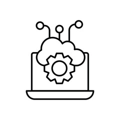 Edge Computing icon vector stock illustration