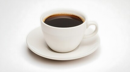 Obraz premium A Cup of Coffee on a White Saucer
