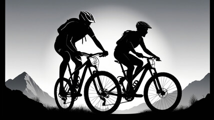 Obraz premium Cyclist icon.