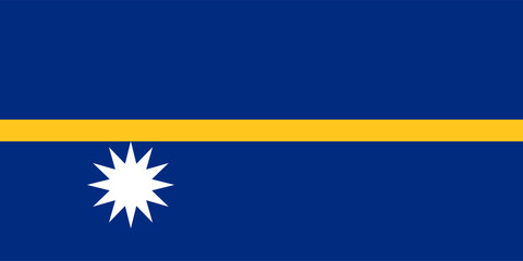 Nauru vector flag. Accurate dimensions and official colors. This file is suitable for digital editing and printing of any size.