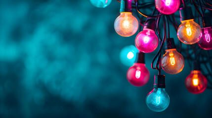 Fototapeta premium Bunch Colorful Lights The Dark