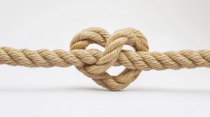 Fototapeta premium The rope with heart knot