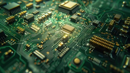 Obraz premium The electronic circuit board