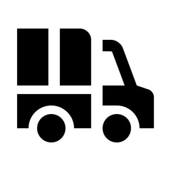Cargo van solid icon