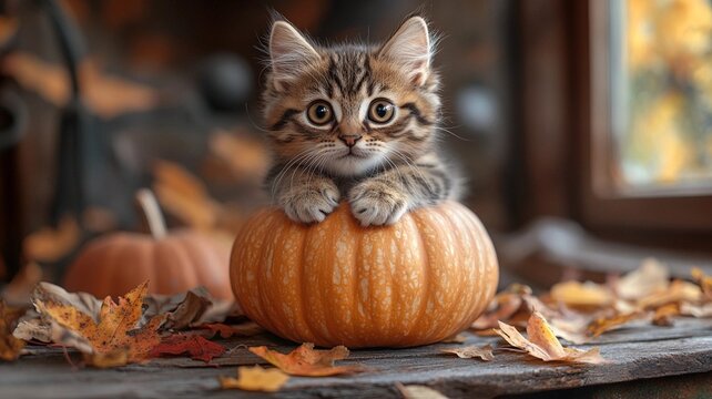 Cat in pumpkin discount