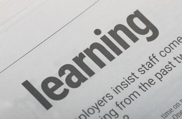 The word LEARNING implies a continuous process of acquiring knowledge and skills, highlighting the importance of staying updated and adapting to changing circumstances.