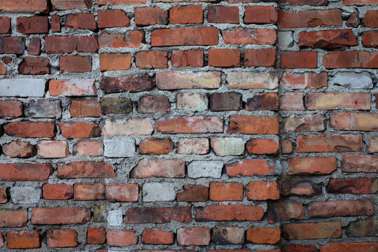 Fototapeta Mur Stocznia Gdańsk Struktura tło ściana czerwona cegła vintage Old red brick wall stara czerwona cegłą 