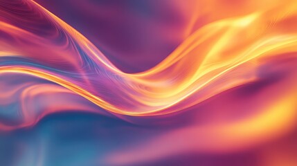 Fototapeta premium Abstract flow of liquid light with warm colors blending and flowing in a smooth, seamless motion.
