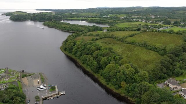Aerial view of the townland of Revlin by Donegal town, Ireland