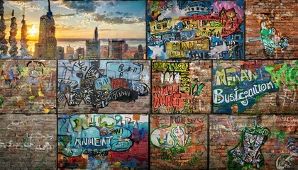 Naklejka premium graffiti on the wall