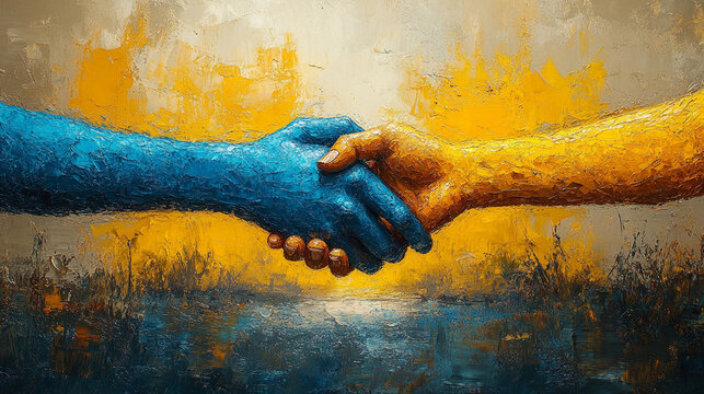 Symbolic Ukrainian pattern illustration, Glory to Ukraine, 24 of August, Ukraine Independence Day - Powered by Adobe