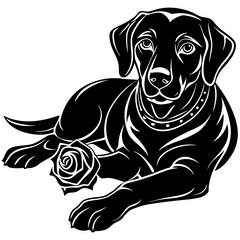 Dog silhouette Vector