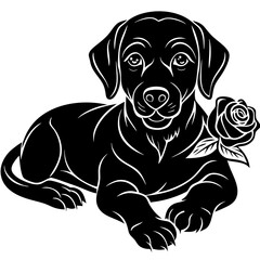 Dog silhouette Vector
