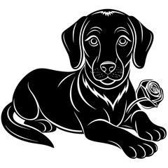 Fototapeta premium Dog silhouette Vector