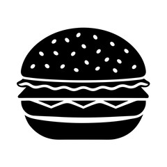 Solid Vector Icon for Hamburger