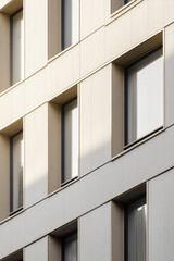 Fototapeta premium Modern Facade with Symmetrical Windows