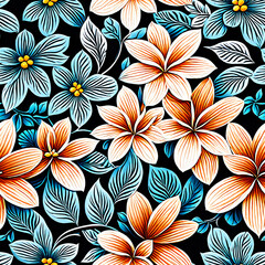 Seamless floral pattern texture