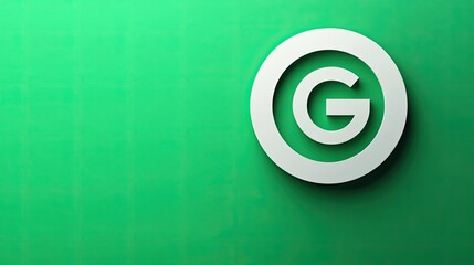 Vibrant discount sign in green and white, modern design with copy space on a clean background.