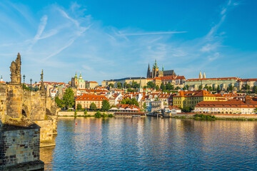 Obraz premium Old town Prague city skyline, cityscape of. the Czech Republic