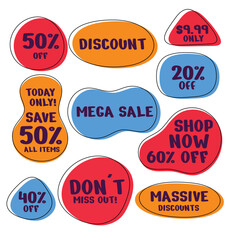 Colorful abstract shape for label dan banner collections