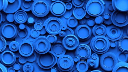 seamless pattern, A vibrant pattern of overlapping circular shapes in blue tones, creating a visually striking and dynamic background.