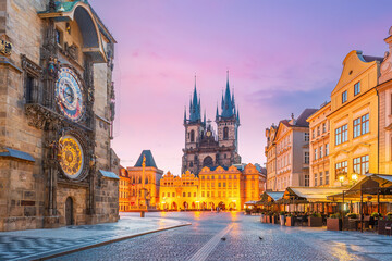 Obraz premium Old town Prague city skyline, cityscape of. the Czech Republic