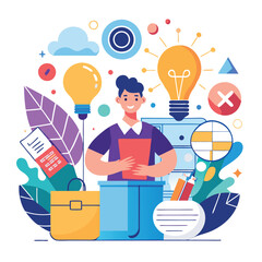 business person with idea bulb