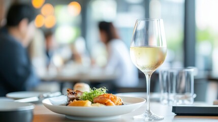Savoring the Finesse of Sake and Culinary Delights in a Sophisticated Dining Setting with Friends and Flavor.