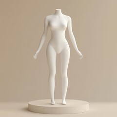 Naklejka premium mannequin isolated, mockup woman body