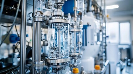 Fototapeta premium Advanced Technology and Equipment in Pharmaceutical Research Highlighting Innovation
