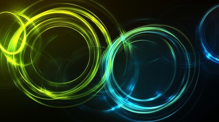 Connected Circles: Abstract digital network background