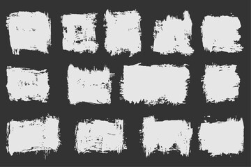 Mega vector brush strokes collection, Ink splatters, grungy painted lines, artistic design elements: waves, circles, triangles. Vector paintbrush set