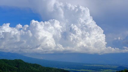 clouds in the mountains