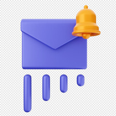3d notification bell icon