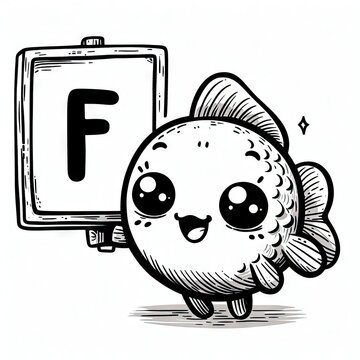 recommend clip art: fish with alphabet F