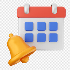 3d notification bell icon