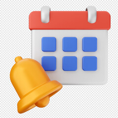 3d notification bell icon