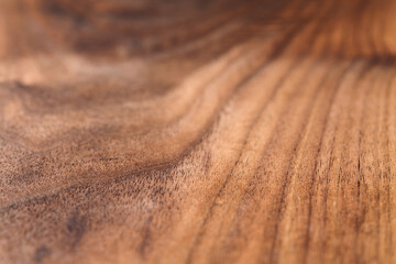 Angle closeup shot of black walnut wood surface