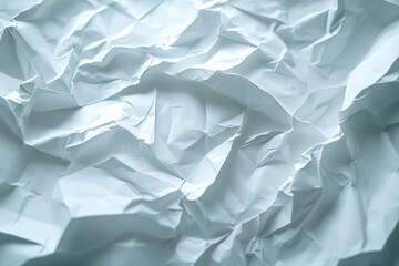 Obraz premium Crumpled and Glued White Paper with Creases