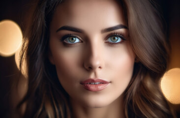 Fototapeta premium A portrait of a beautiful lady - Generative AI
