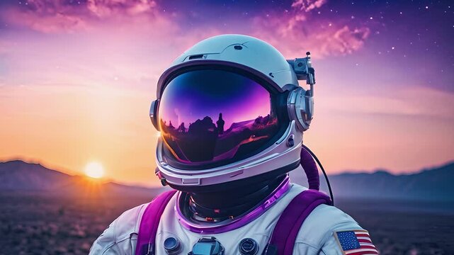 The future of space exploration as astronauts venture to new planets in a parallel world, encountering stars, galaxies, and the vast unknown universe, capturing the excitement of interstellar travel.