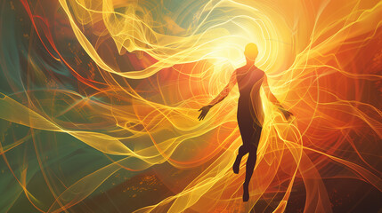 Abstract Digital Artwork Representing the Concept of Personal Development