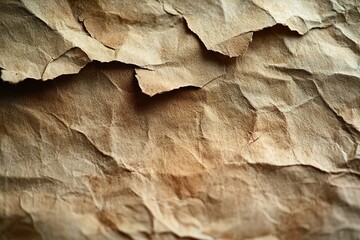 Fragment of Brown Cardboard Paper