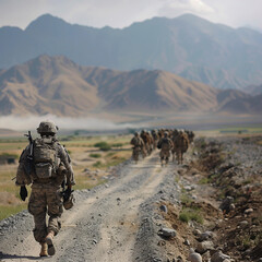 soldiers in the desert