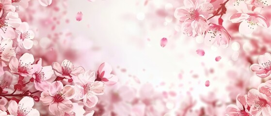 Fototapeta premium A pink flower with white petals and pink stems