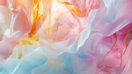 Obraz premium Ethereal fragments of light and color creating a dreamy, fluid pattern across a calming, abstract surface.